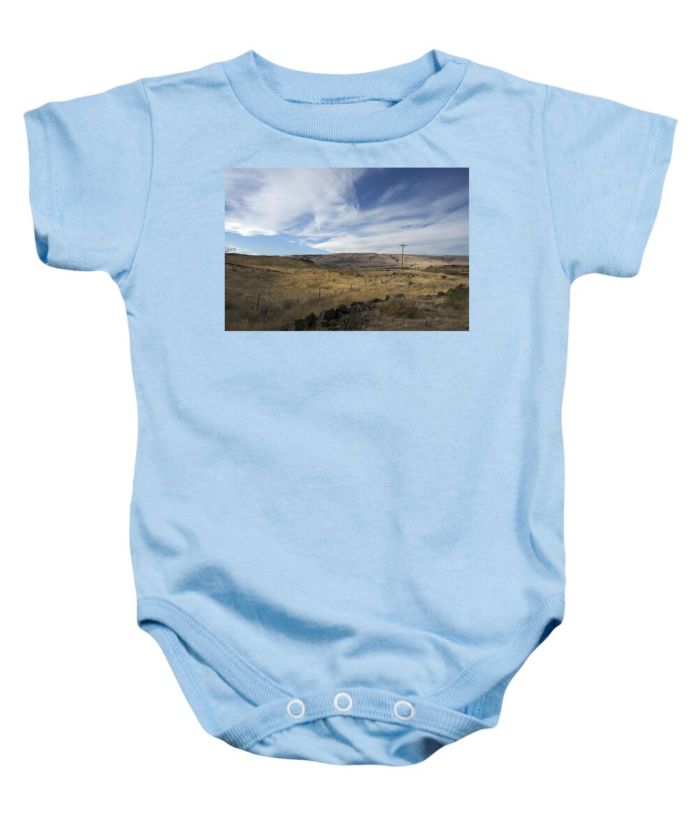 Landscape Baby Onesie featuring the photograph Windswept Hills by Kathleen Grace