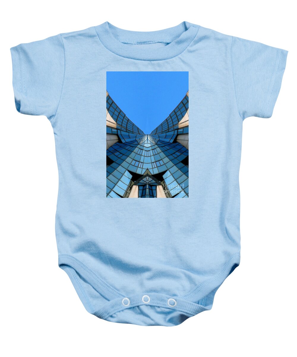 Blue Baby Onesie featuring the digital art Winged - Archifou 16 by Aimelle Ml