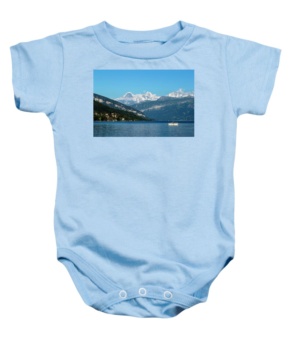  Eiger Baby Onesie featuring the photograph Bernese Oberland by Andy Myatt