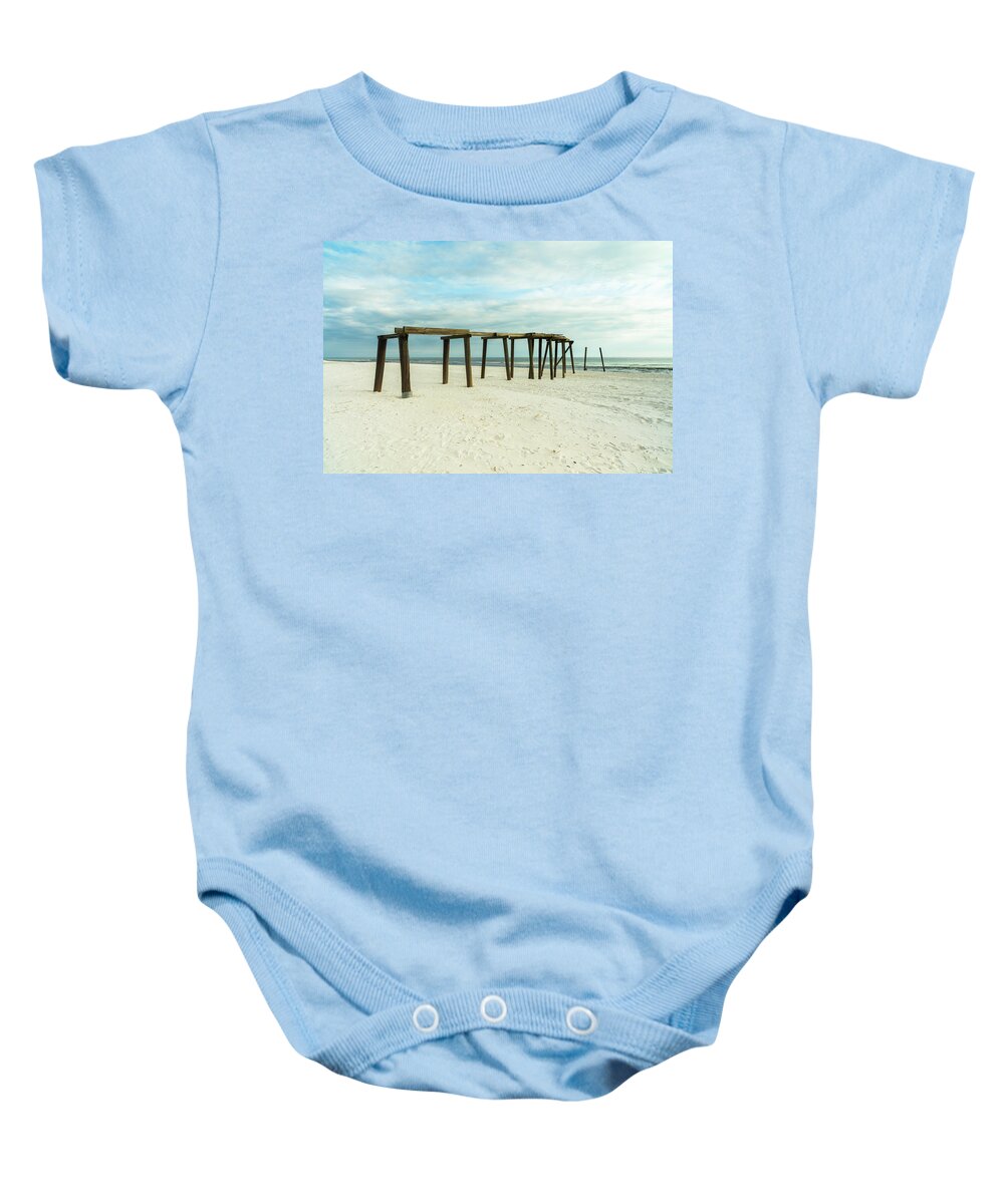 Gulf Of Mexico Baby Onesie featuring the photograph Life of a Pier by Raul Rodriguez