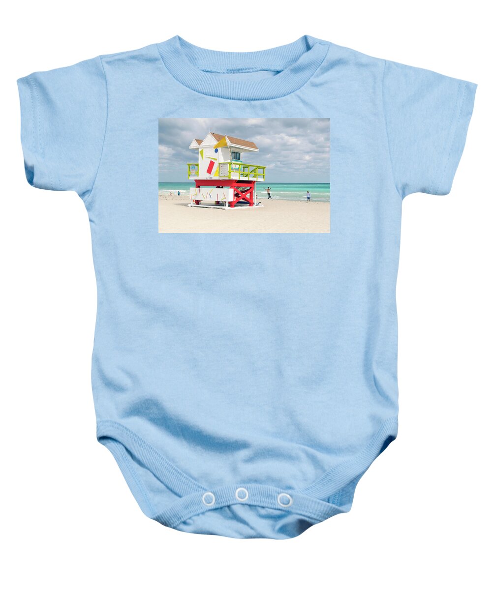 Ocean Baby Onesie featuring the photograph Shore Play #1 by Keith Armstrong