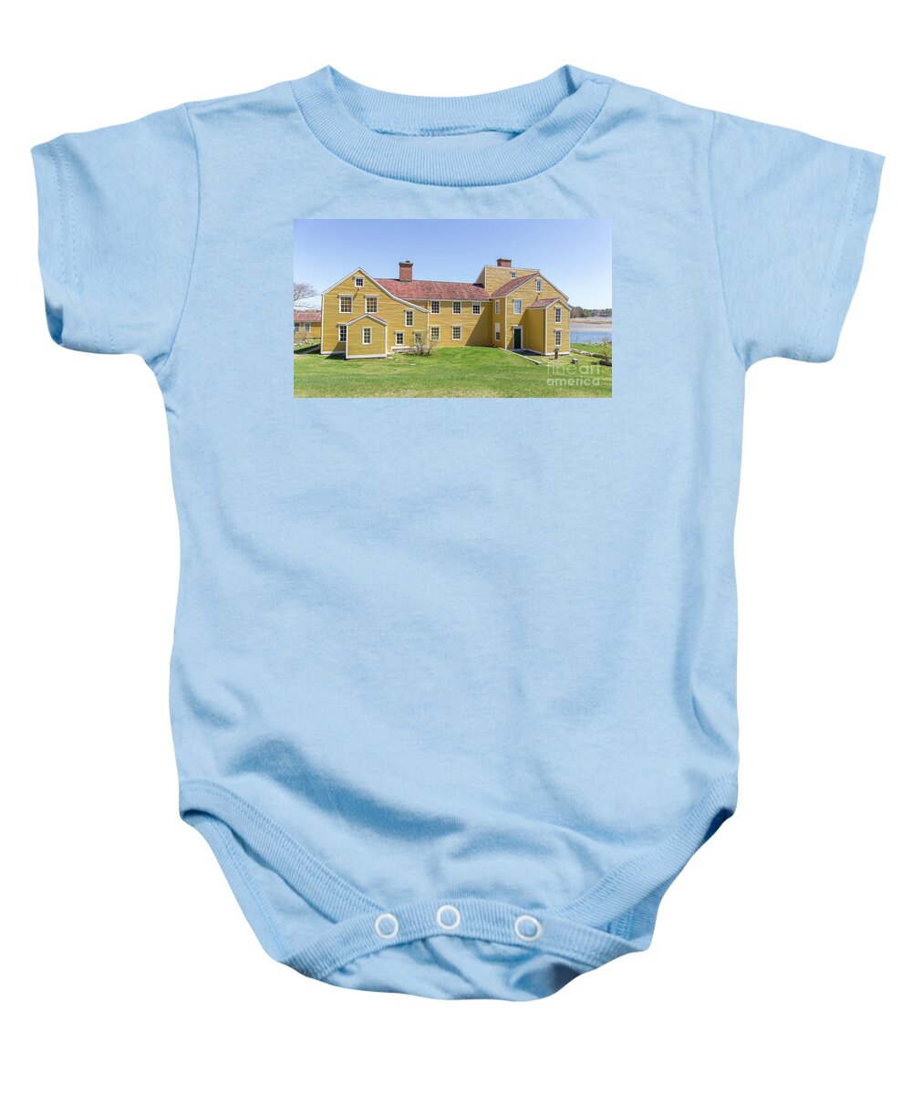 Dwelling Baby Onesie featuring the photograph Wentworth-Coolidge Mansion #1 by Edward Fielding