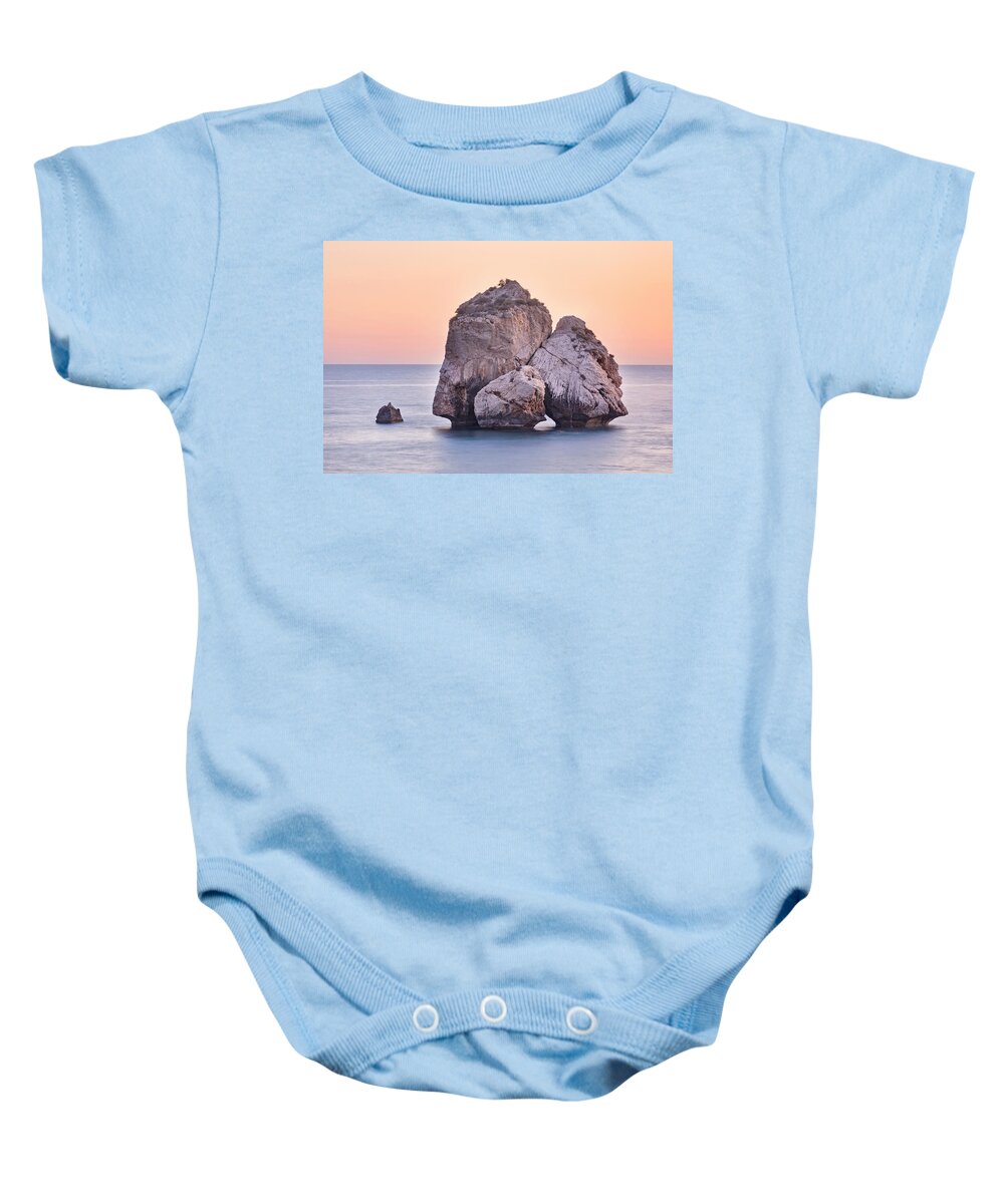 Petra Tou Romiou Baby Onesie featuring the photograph Aphrodite's Rock - Cyprus #13 by Joana Kruse