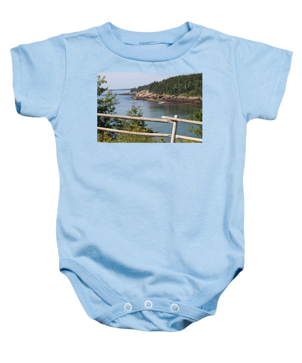Acadia National Park Baby Onesie featuring the photograph Sit For Awhile #2 by Living Color Photography Lorraine Lynch