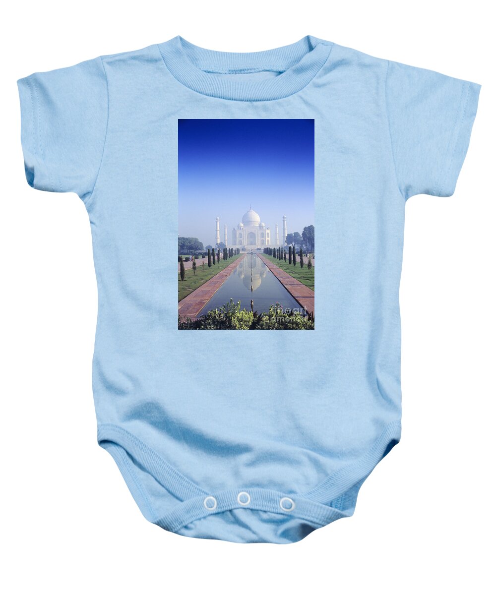 Agra Baby Onesie featuring the photograph Taj Mahal View #2 by Gloria & Richard Maschmeyer - Printscapes