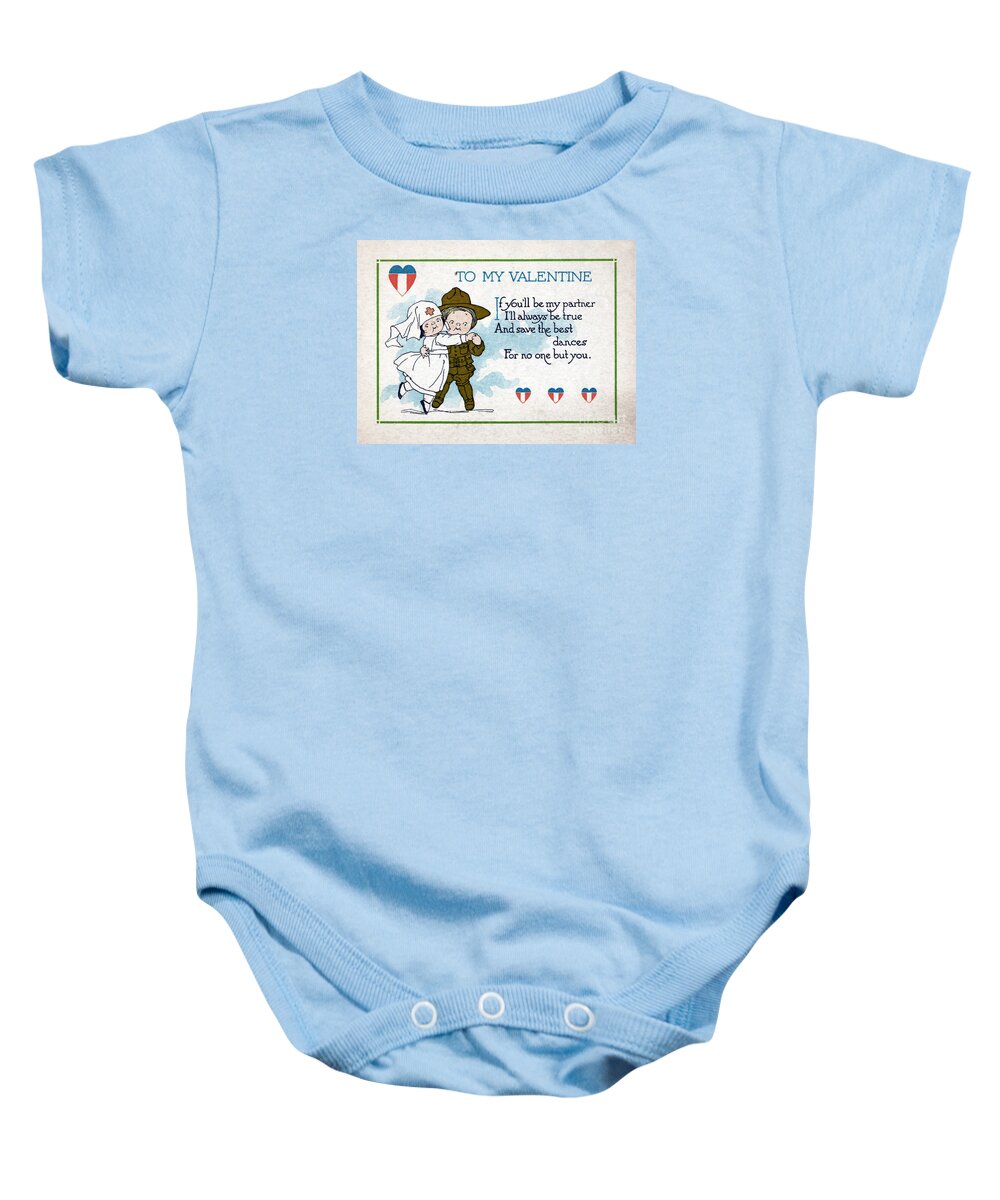 1919 Baby Onesie featuring the painting Valentine's Day Card #27 by Granger