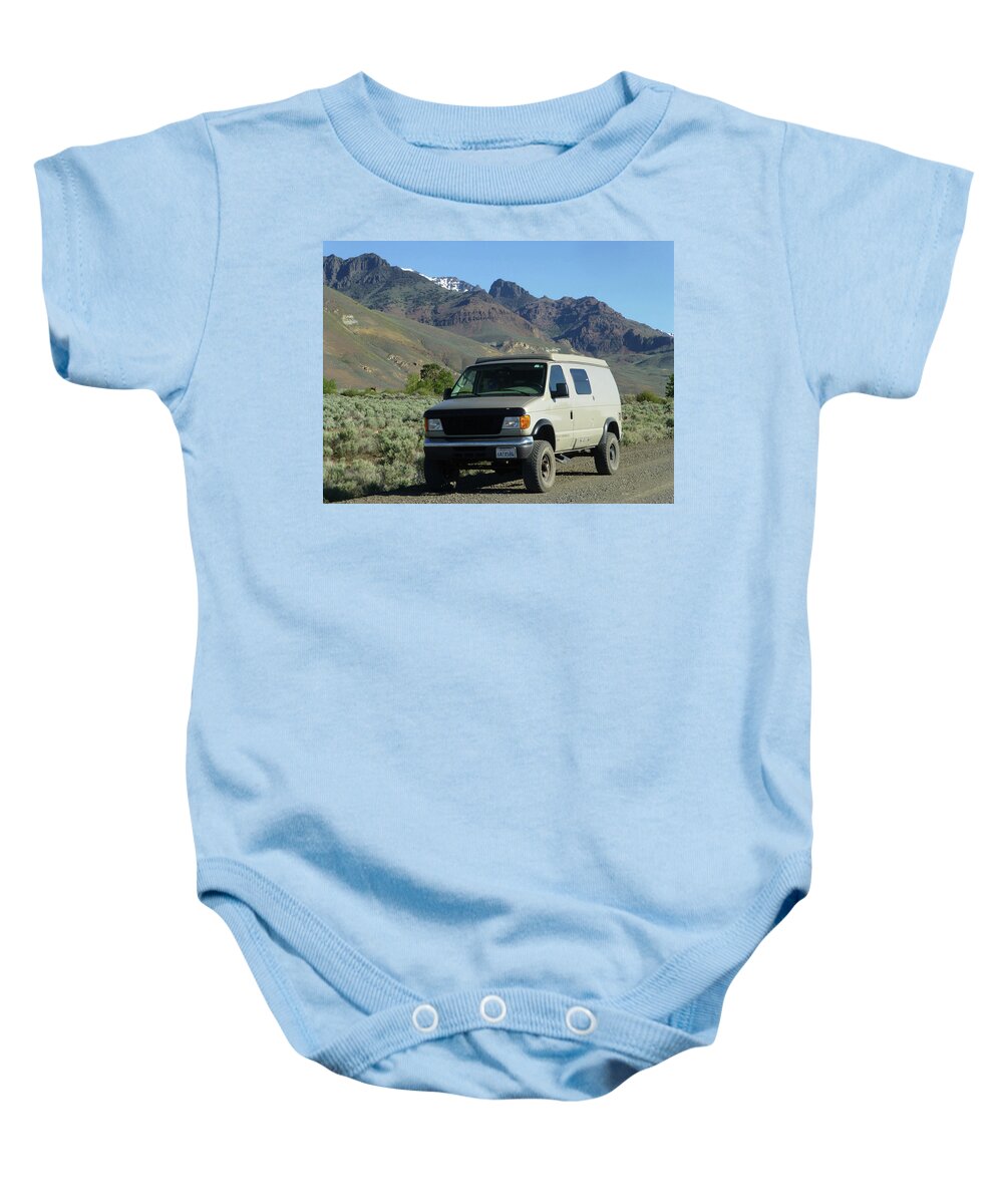 Van Baby Onesie featuring the photograph 2DA5944-DC Our Sportsmobile at Steens Mountain by Ed Cooper Photography