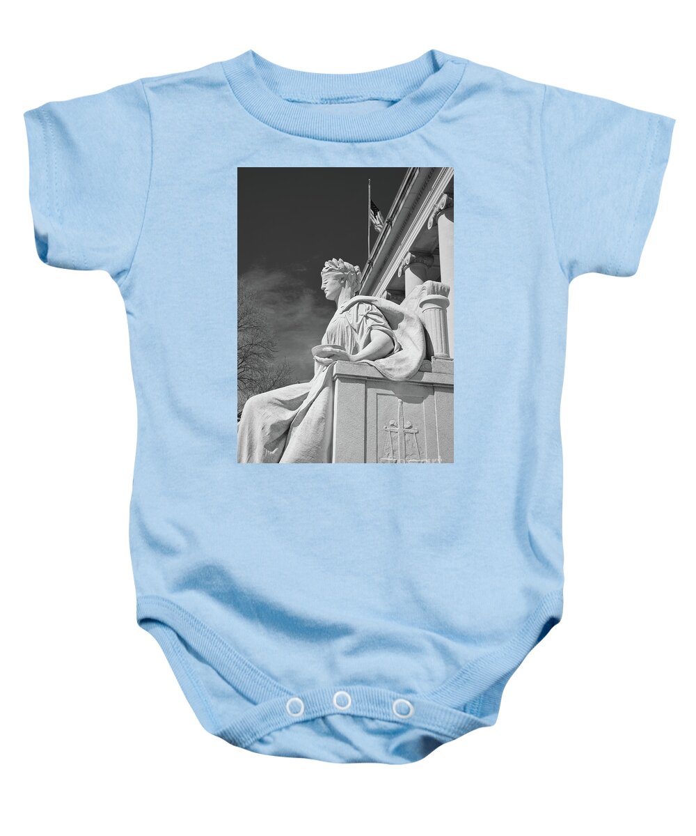 Statue Baby Onesie featuring the photograph Justice is Blind #3 by ELITE IMAGE photography By Chad McDermott