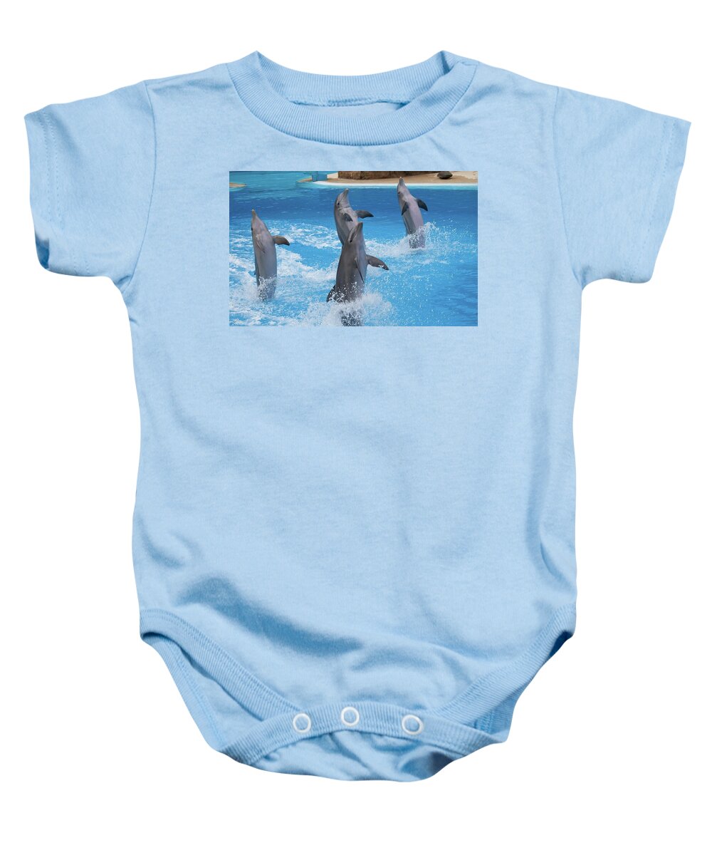 Dolphin Baby Onesie featuring the digital art Dolphin #5 by Super Lovely
