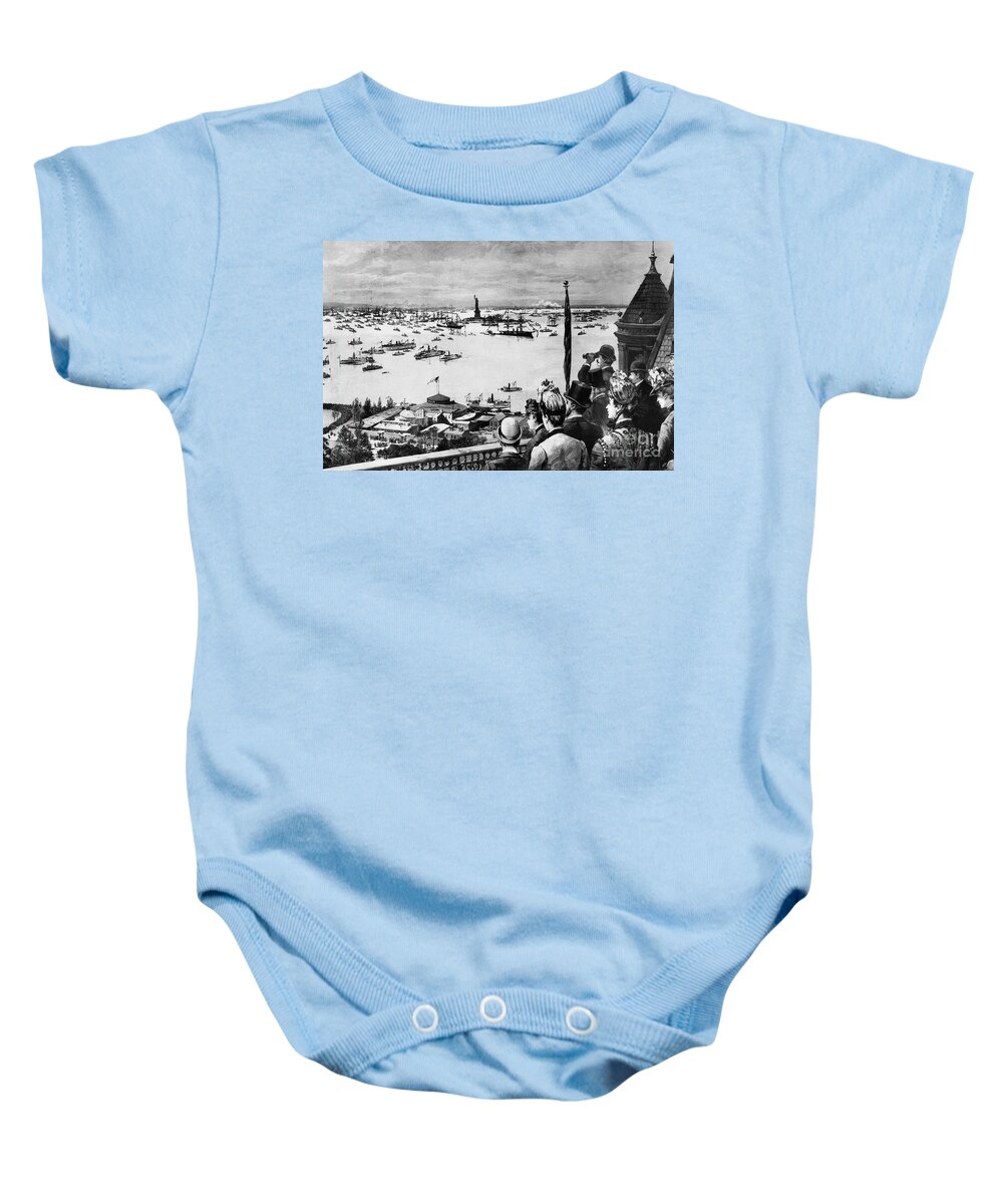 1886 Baby Onesie featuring the photograph Statue Of Liberty, 1886 #5 by Granger