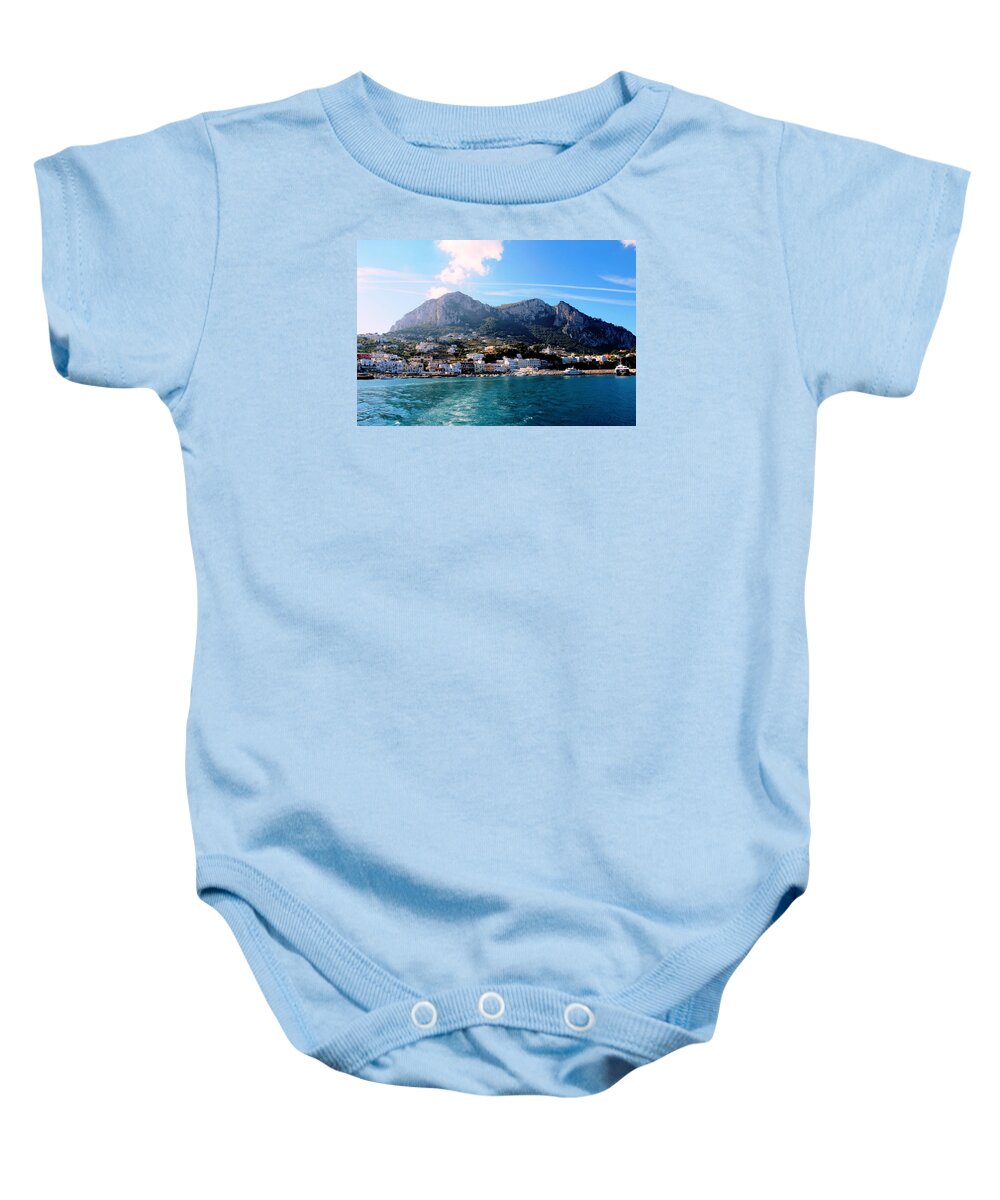 Amalfi Coast Baby Onesie featuring the photograph Capri #10 by Donn Ingemie