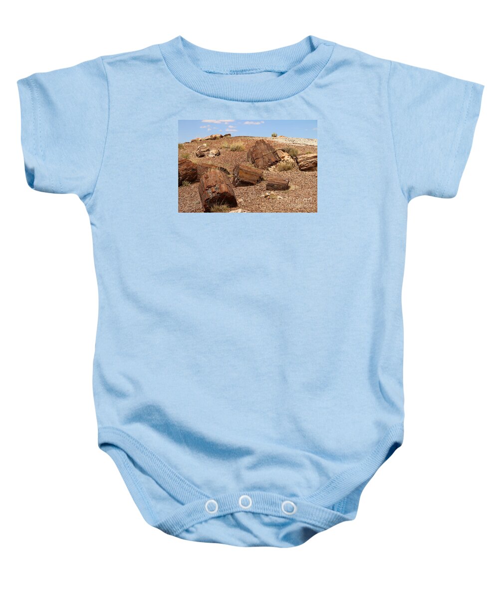 Log Baby Onesie featuring the photograph A Fallen Forest by Christiane Schulze Art And Photography