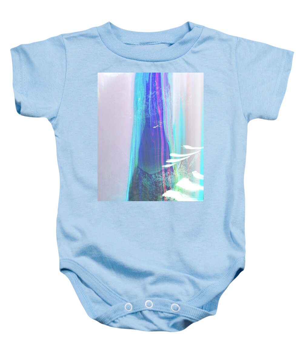 Abstract Landscape Baby Onesie featuring the photograph Abstract landscape sweep blue aqua by Itsonlythemoon