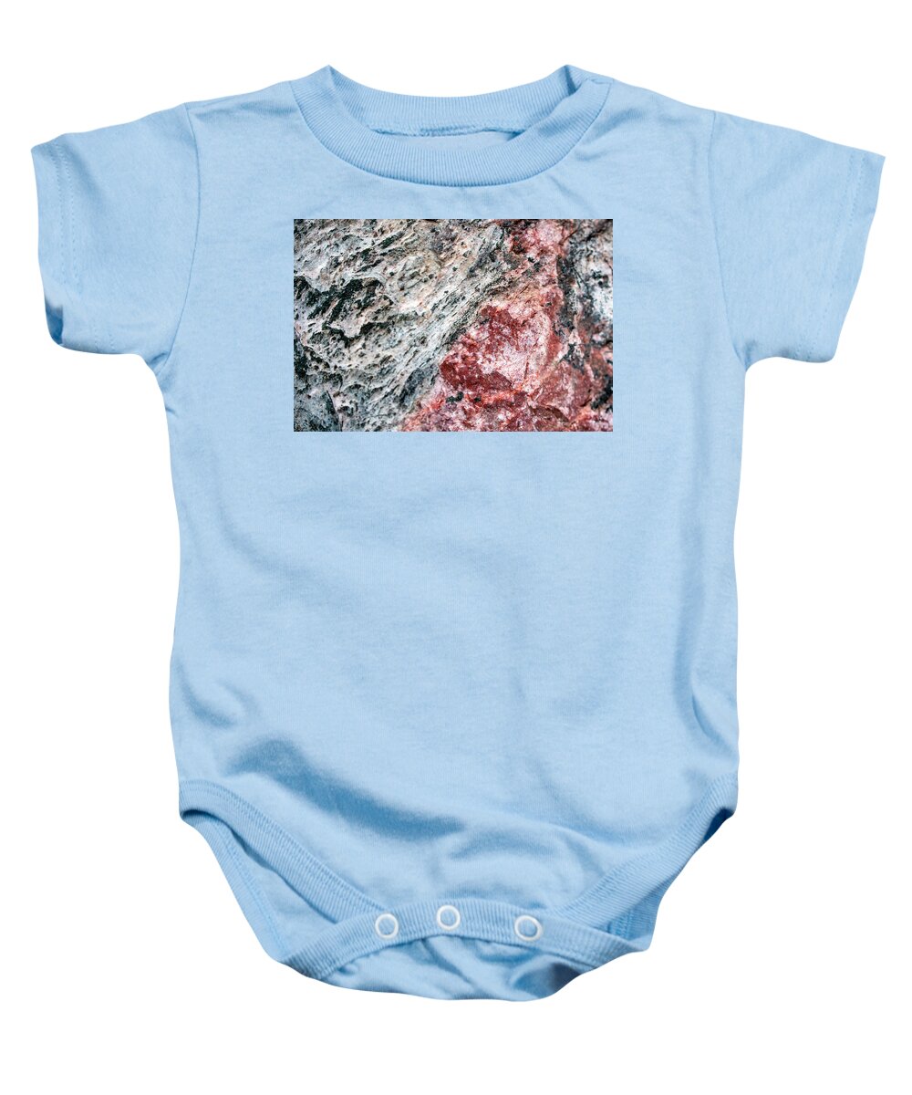 Marble Baby Onesie featuring the photograph Marble Rock Abstract by Christina Rollo