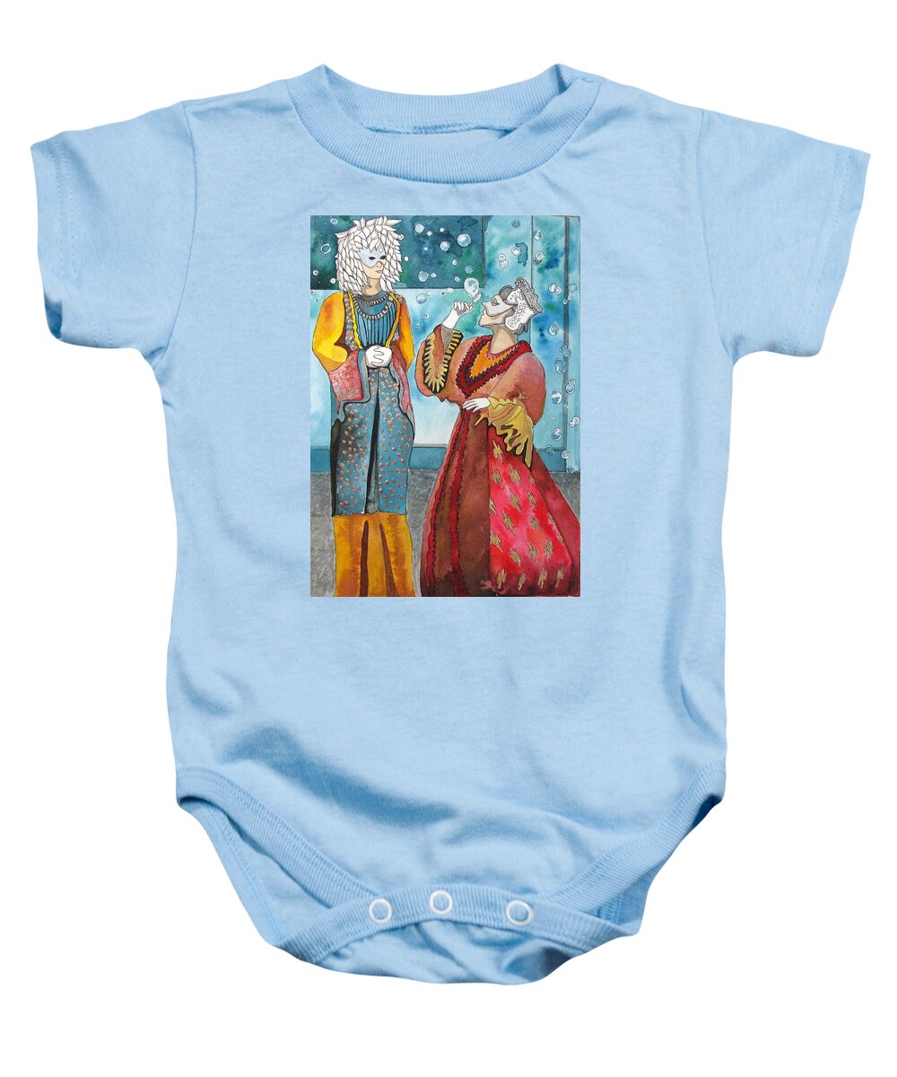  Baby Onesie featuring the painting Air and Feathers by Patricia Arroyo