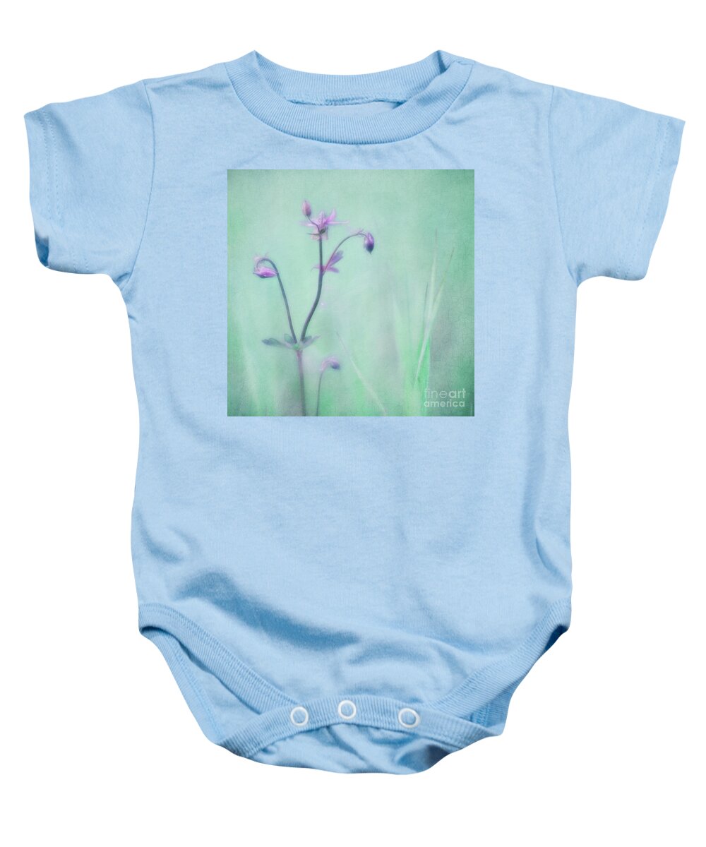 Columbine Baby Onesie featuring the photograph And spring came by Priska Wettstein