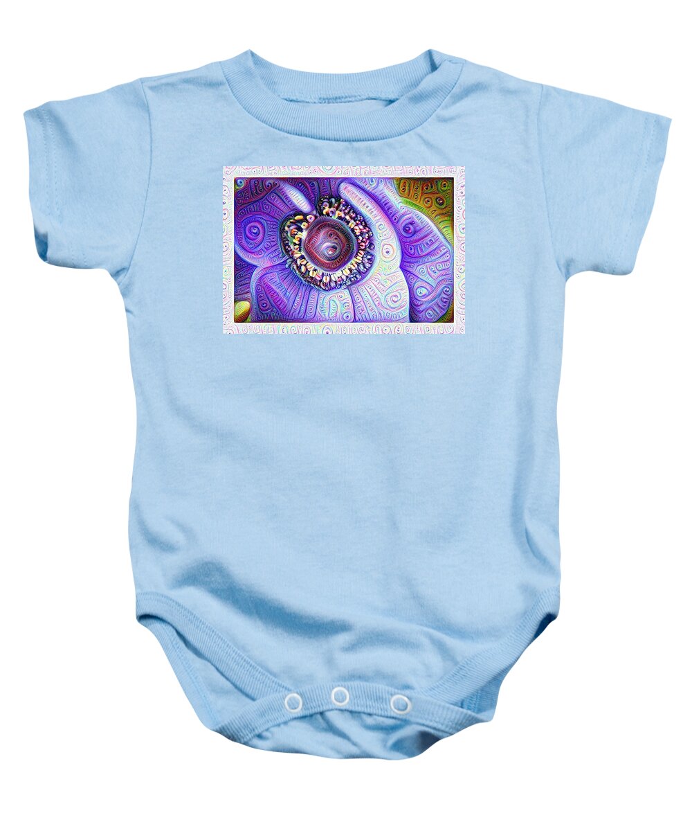 Google Baby Onesie featuring the photograph Anemone by Spikey Mouse Photography