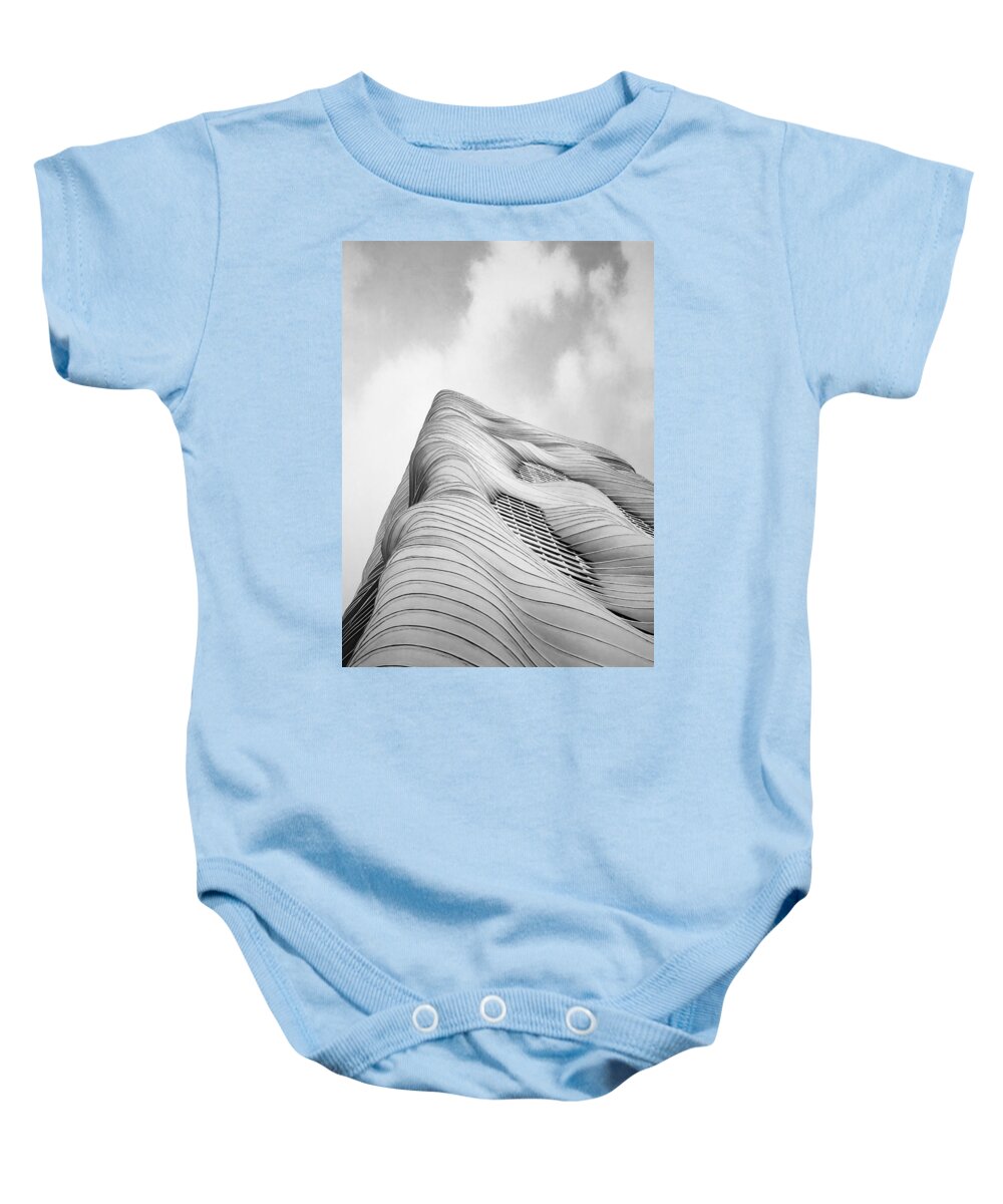 Architecture Baby Onesie featuring the photograph Aqua Tower by Scott Norris