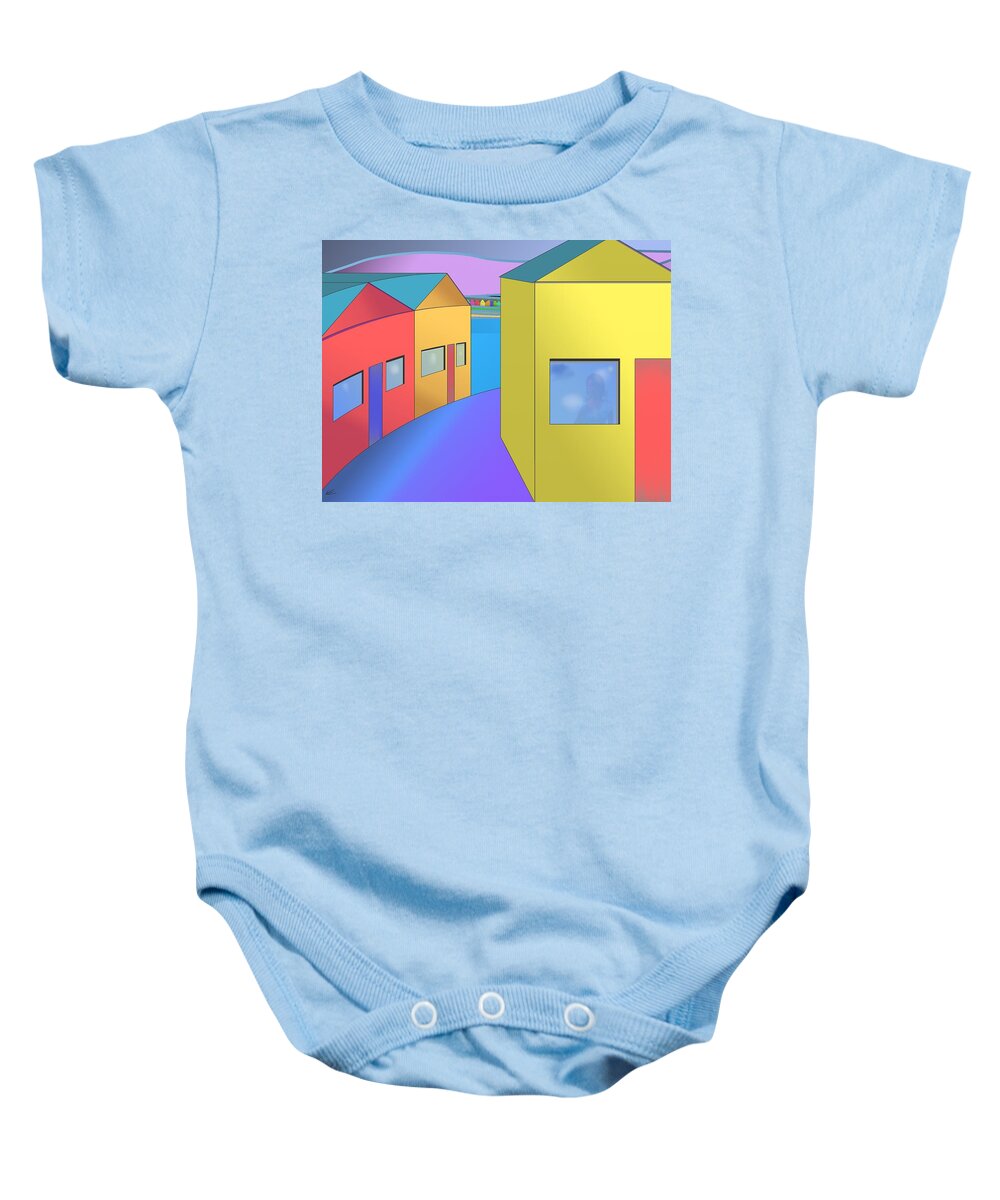 Victor Shelley Baby Onesie featuring the painting Arfordir II by Victor Shelley