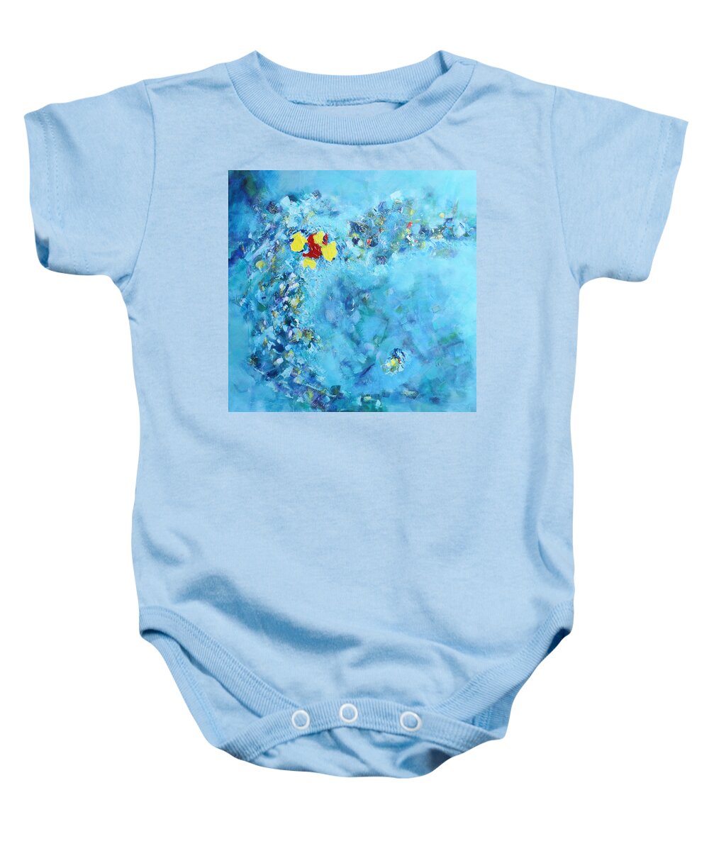 Acrylic Baby Onesie featuring the painting Atlantis Rising by Christiane Kingsley