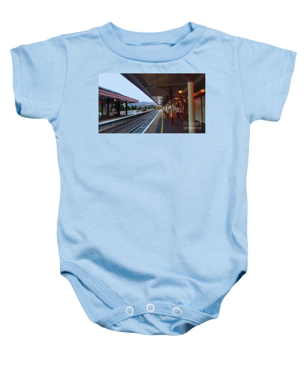Aviemore Baby Onesie featuring the photograph Aviemore Station by Joan-Violet Stretch