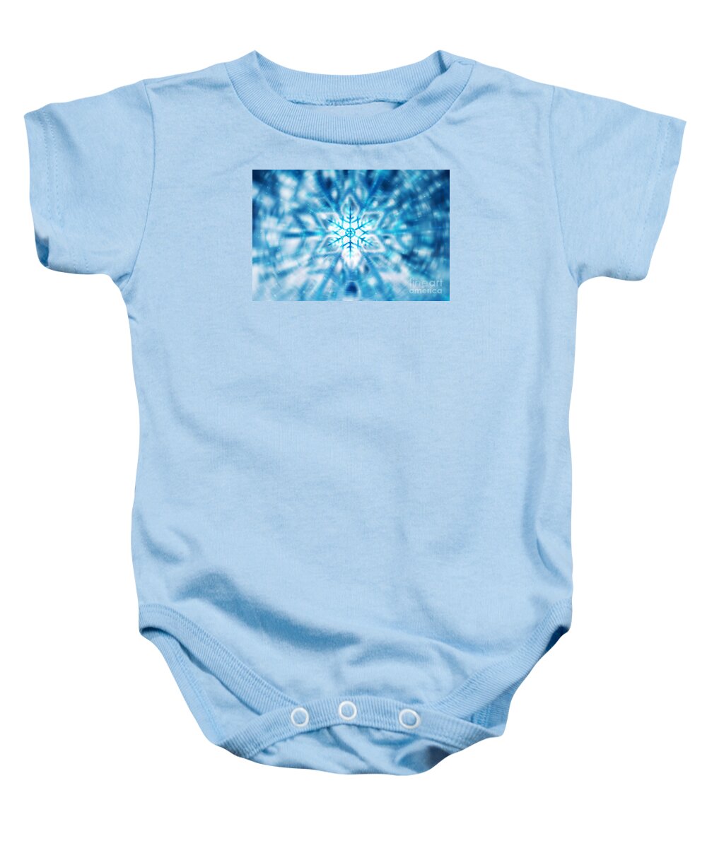 Christmas Baby Onesie featuring the photograph Beautiful Christmas background by Anna Om