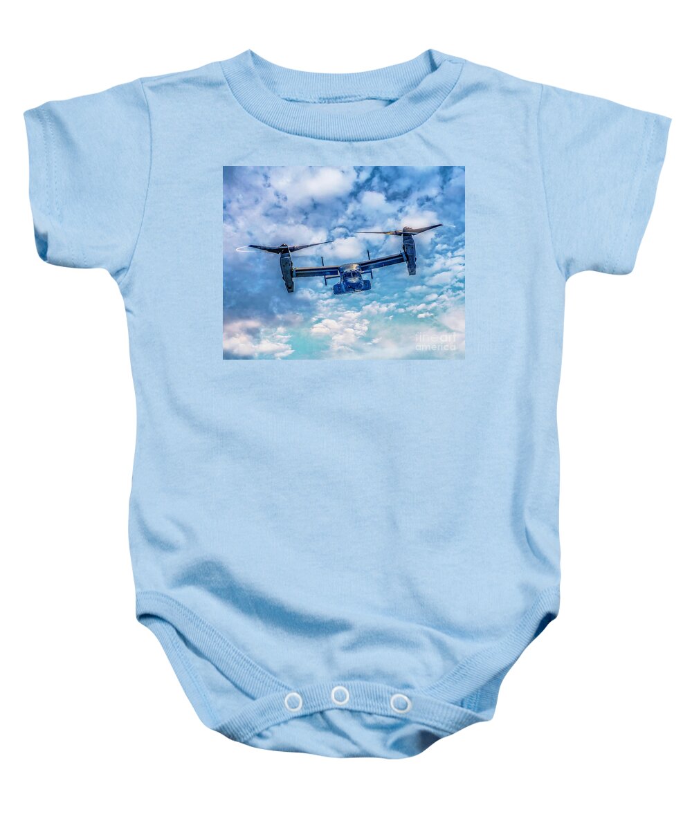 Bell Baby Onesie featuring the photograph Bell Boeing V-22 Osprey by Nick Zelinsky Jr