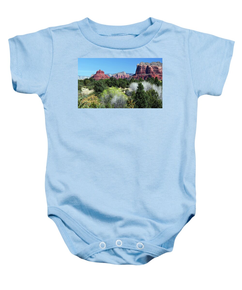 Bell Rock Baby Onesie featuring the photograph Bell Rock View 7650-101717-2cr by Tam Ryan