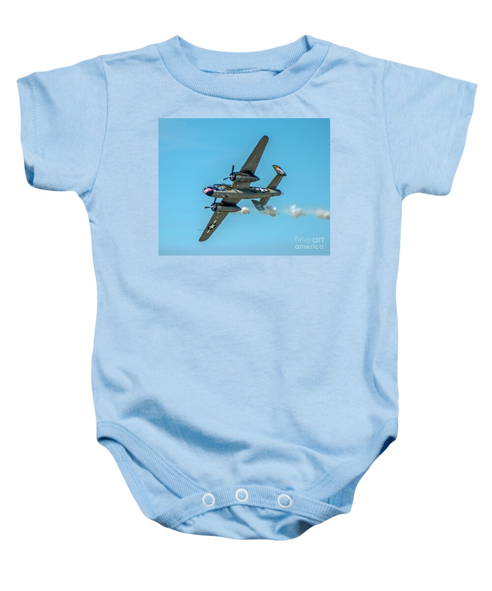 Betty's Dream Baby Onesie featuring the photograph Betty's Dream Straining by Stephen Whalen