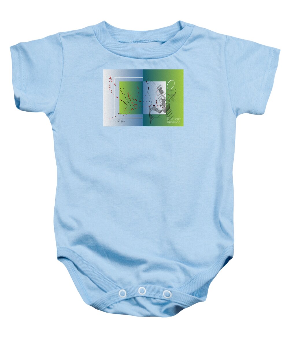 Me Baby Onesie featuring the digital art Between Heaven And Me by Leo Symon