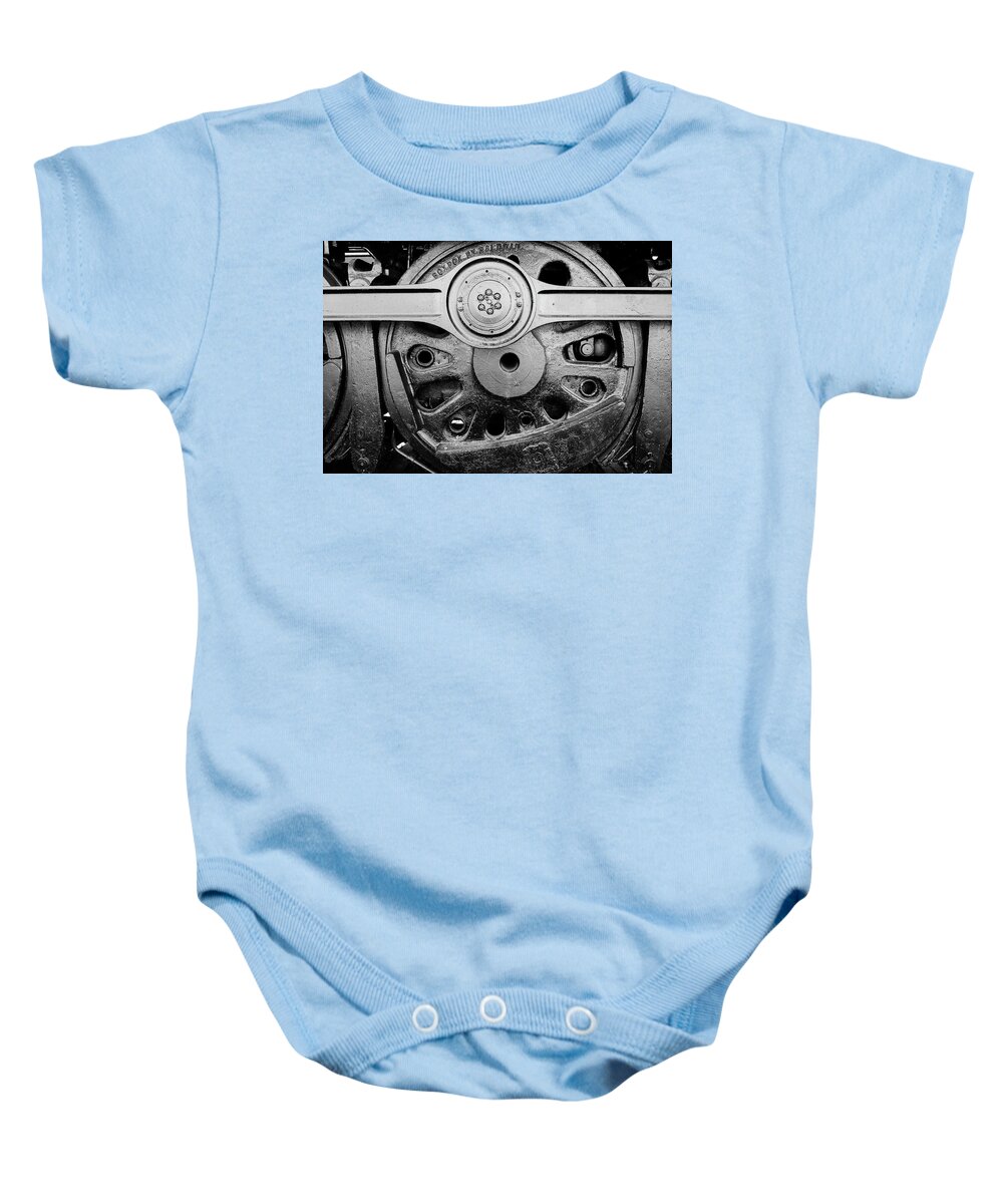 B&w Baby Onesie featuring the photograph Big Steel by Robin Mayoff