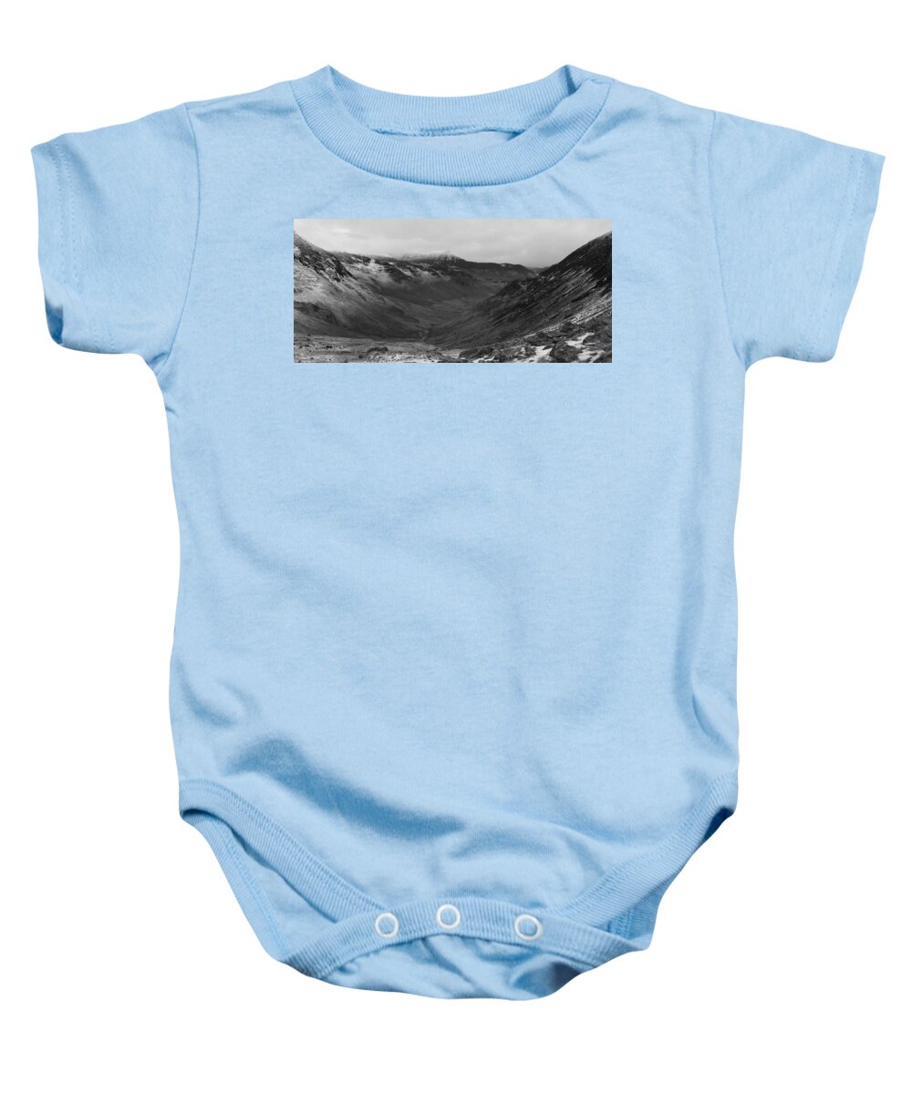 Nature Baby Onesie featuring the photograph Black and white valley by Lukasz Ryszka