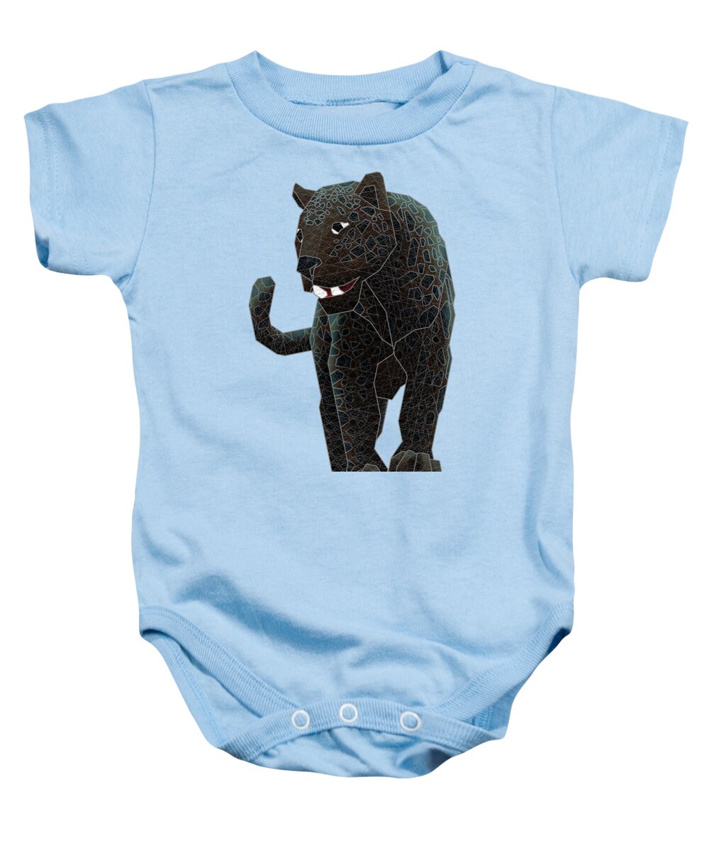  Baby Onesie featuring the digital art Black Panther by Dusty Conley