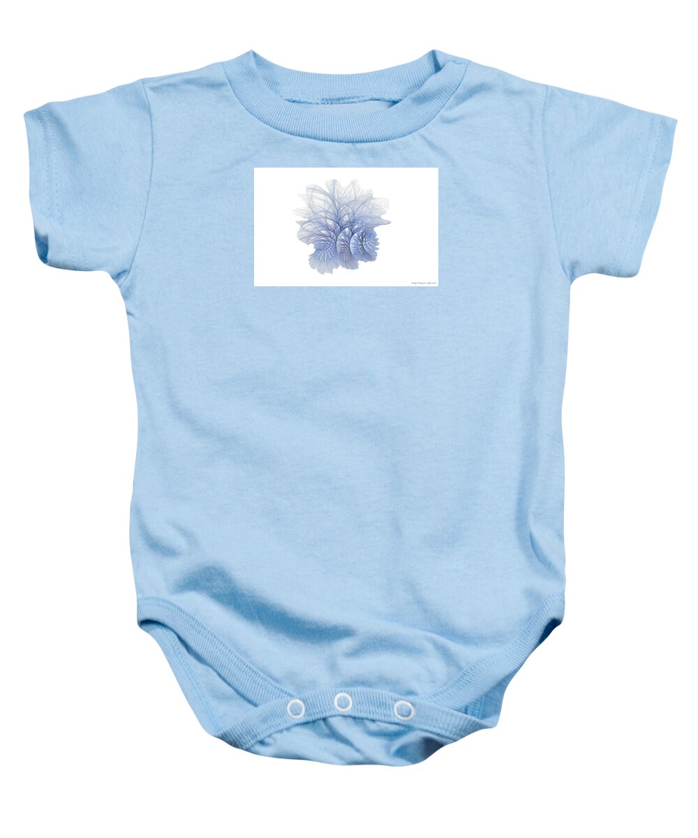  Baby Onesie featuring the digital art Blue Fractalberry Trees by Doug Morgan
