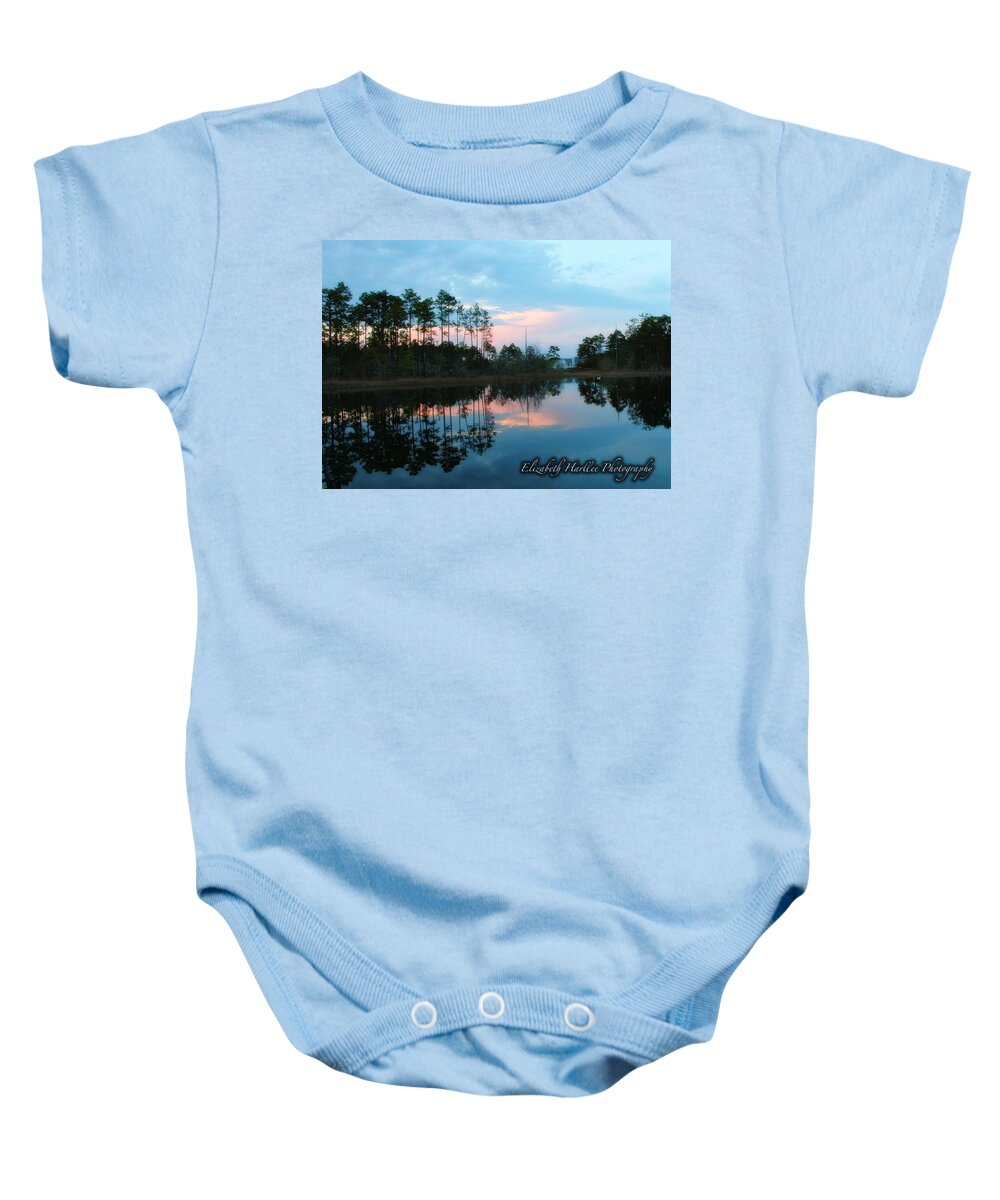  Baby Onesie featuring the photograph Blue Reflections by Elizabeth Harllee