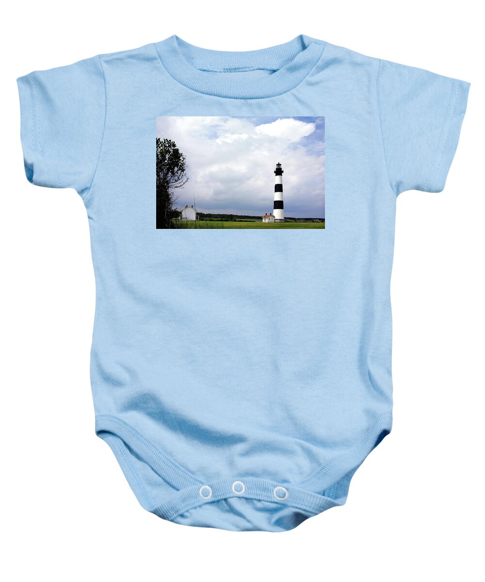 Outer Banks Baby Onesie featuring the photograph Bodie Island Lighthouse by Randall Evans