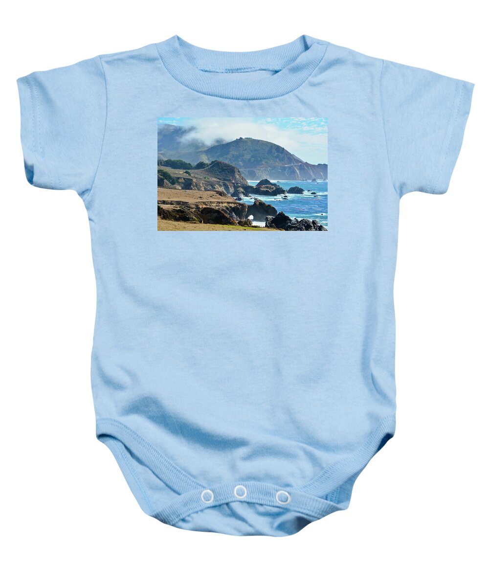 Big Sur Baby Onesie featuring the photograph California Big Sur by Kyle Hanson