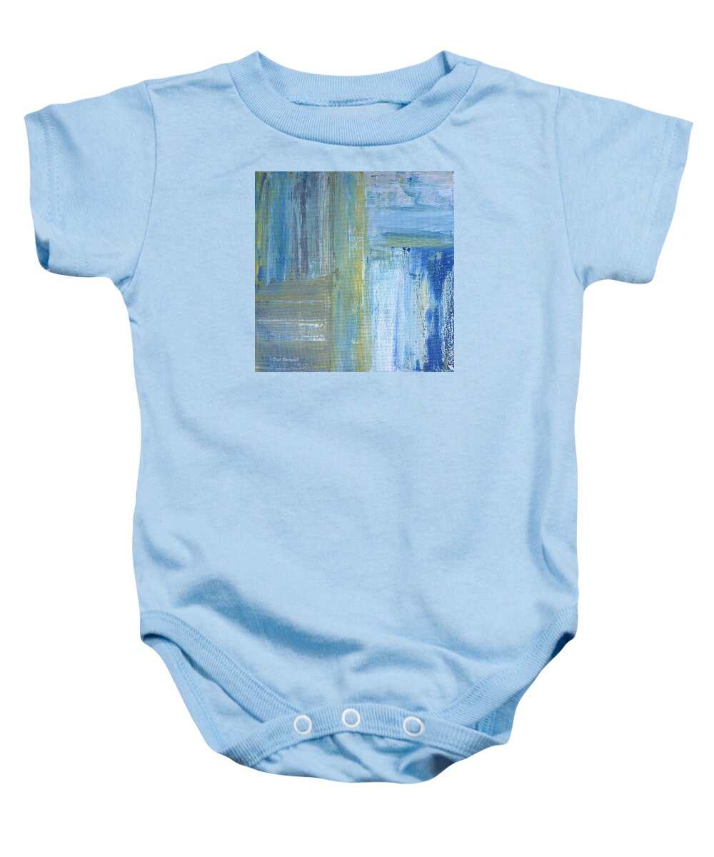 Abstract Baby Onesie featuring the painting Calm by Dick Bourgault