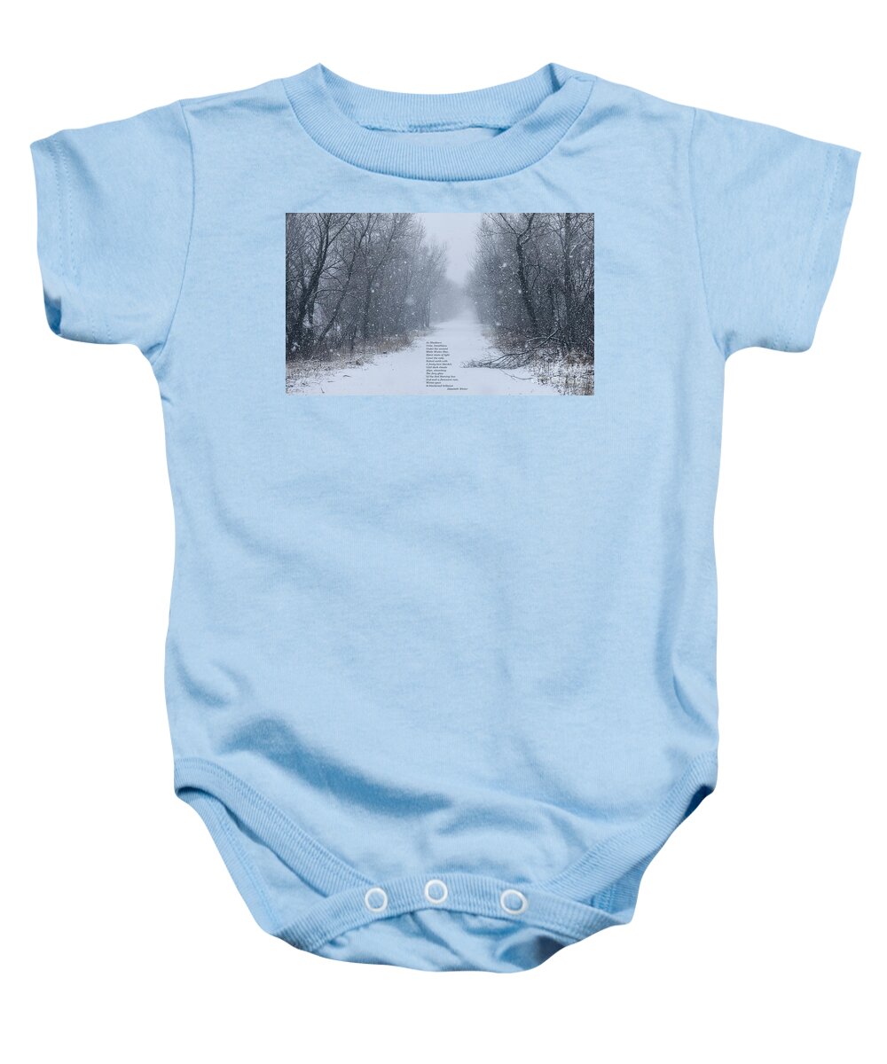 Winter Baby Onesie featuring the photograph Calm of Winter by Elizabeth Winter