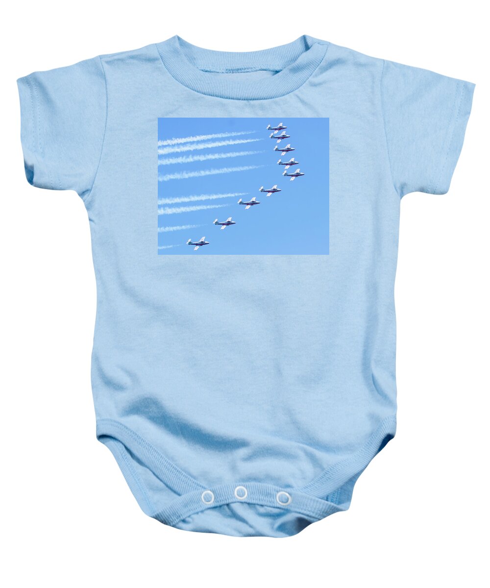 Air Force Baby Onesie featuring the photograph Canadian Air Force Snowbirds by Mark Andrew Thomas