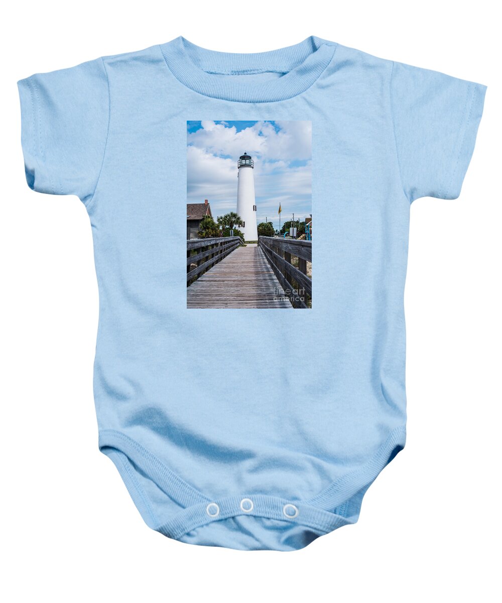 Lighthouse Baby Onesie featuring the photograph Cape St. George Lighthouse by John Greco