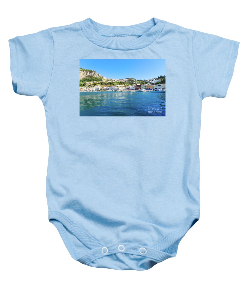 Capri Baby Onesie featuring the photograph Capri Island, Italy by Anastasy Yarmolovich