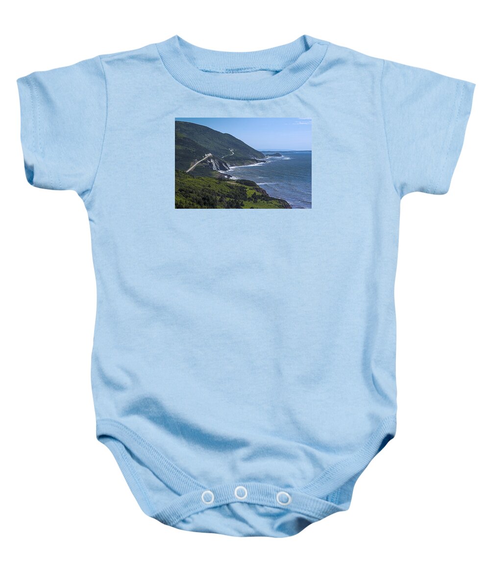 Cape Breton Island Baby Onesie featuring the photograph Carefree Highway by Spencer Bush