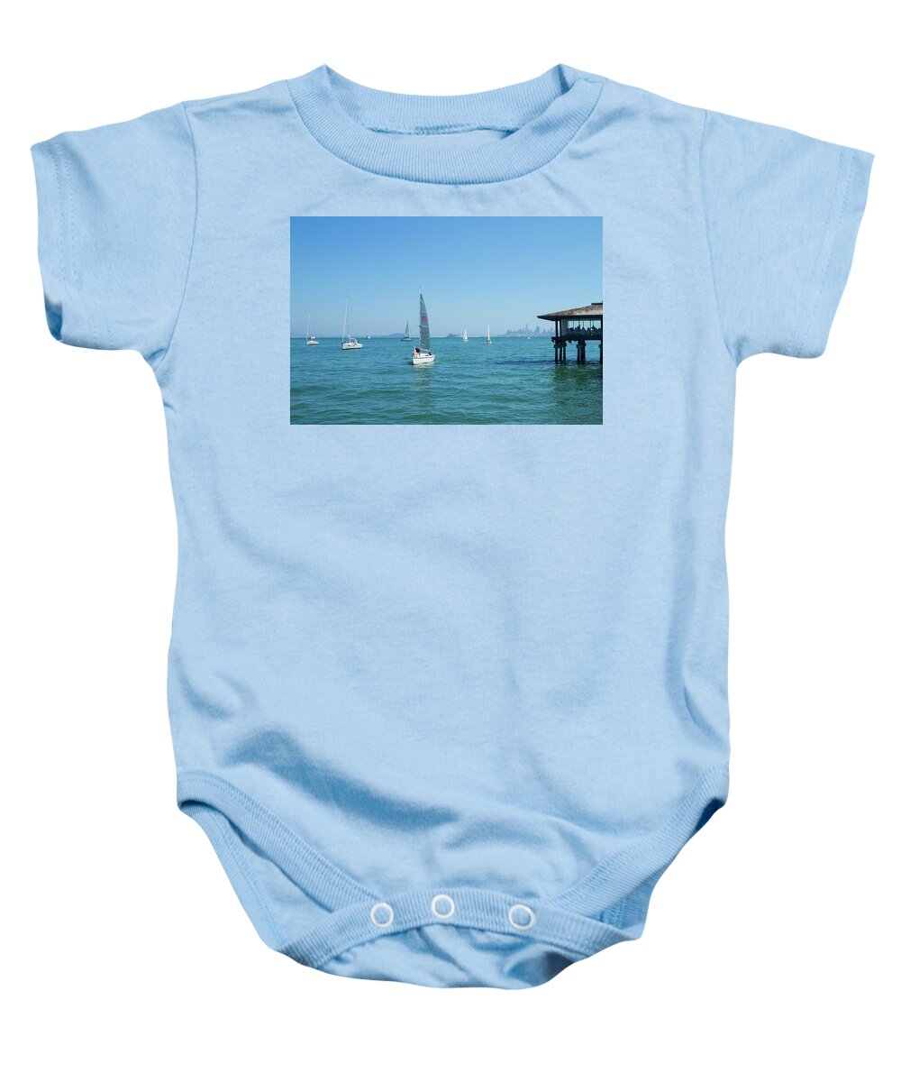 Carefree Sunday Baby Onesie featuring the photograph Carefree Sunday by Bonnie Follett