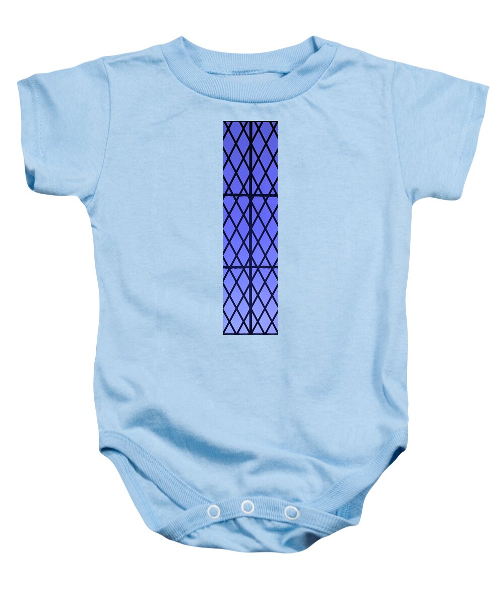 Window Baby Onesie featuring the photograph Castle Window Blue by Aimee L Maher ALM GALLERY