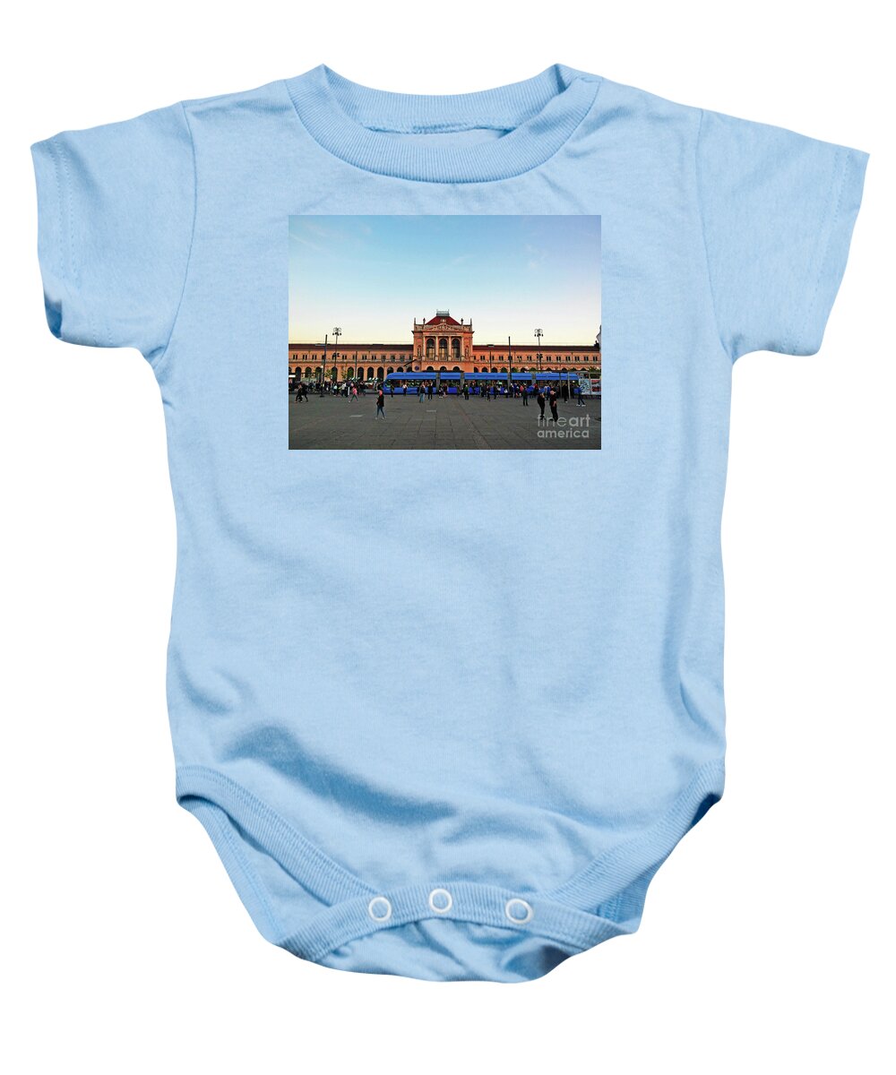 Central Station Baby Onesie featuring the photograph Central Station Zagreb Croatia by Jasna Dragun