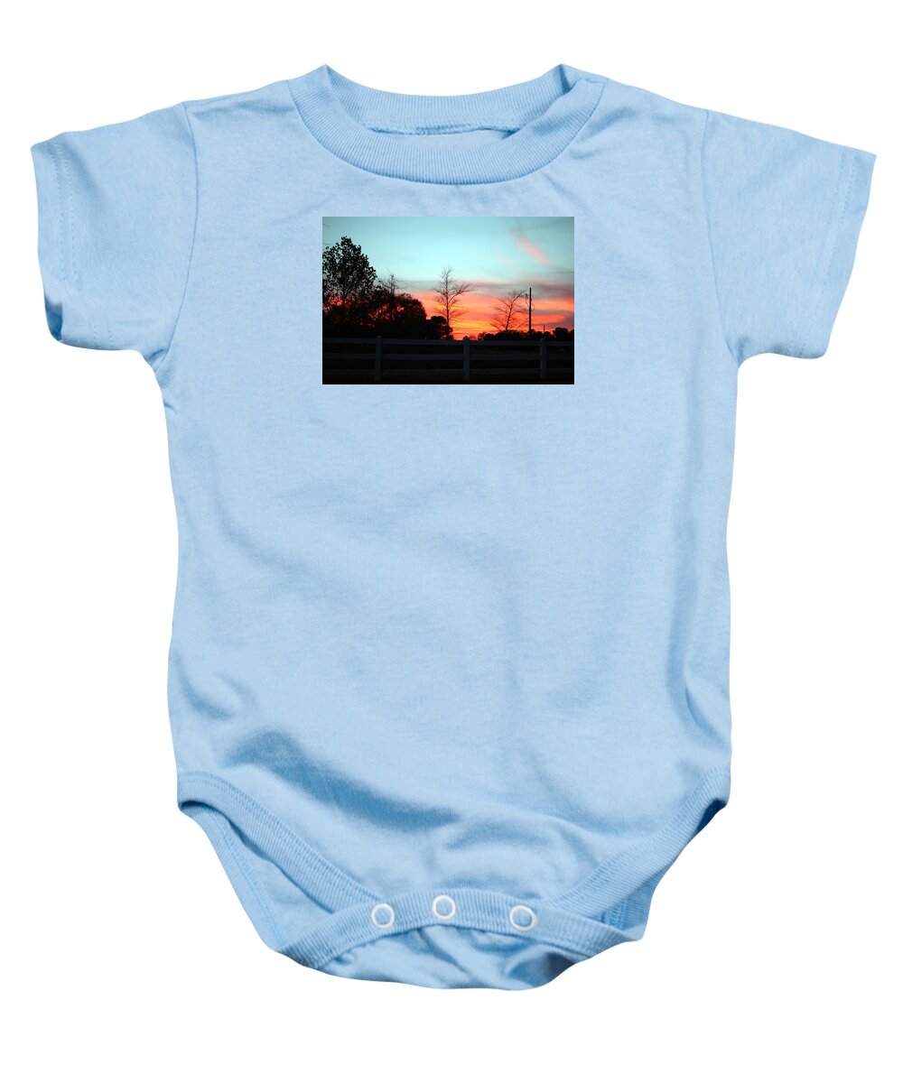 Sun Baby Onesie featuring the photograph Colorful Sky by Cynthia Guinn