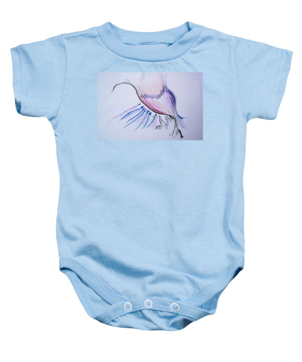 Abstract Painting Baby Onesie featuring the painting Conception by Suzanne Udell Levinger