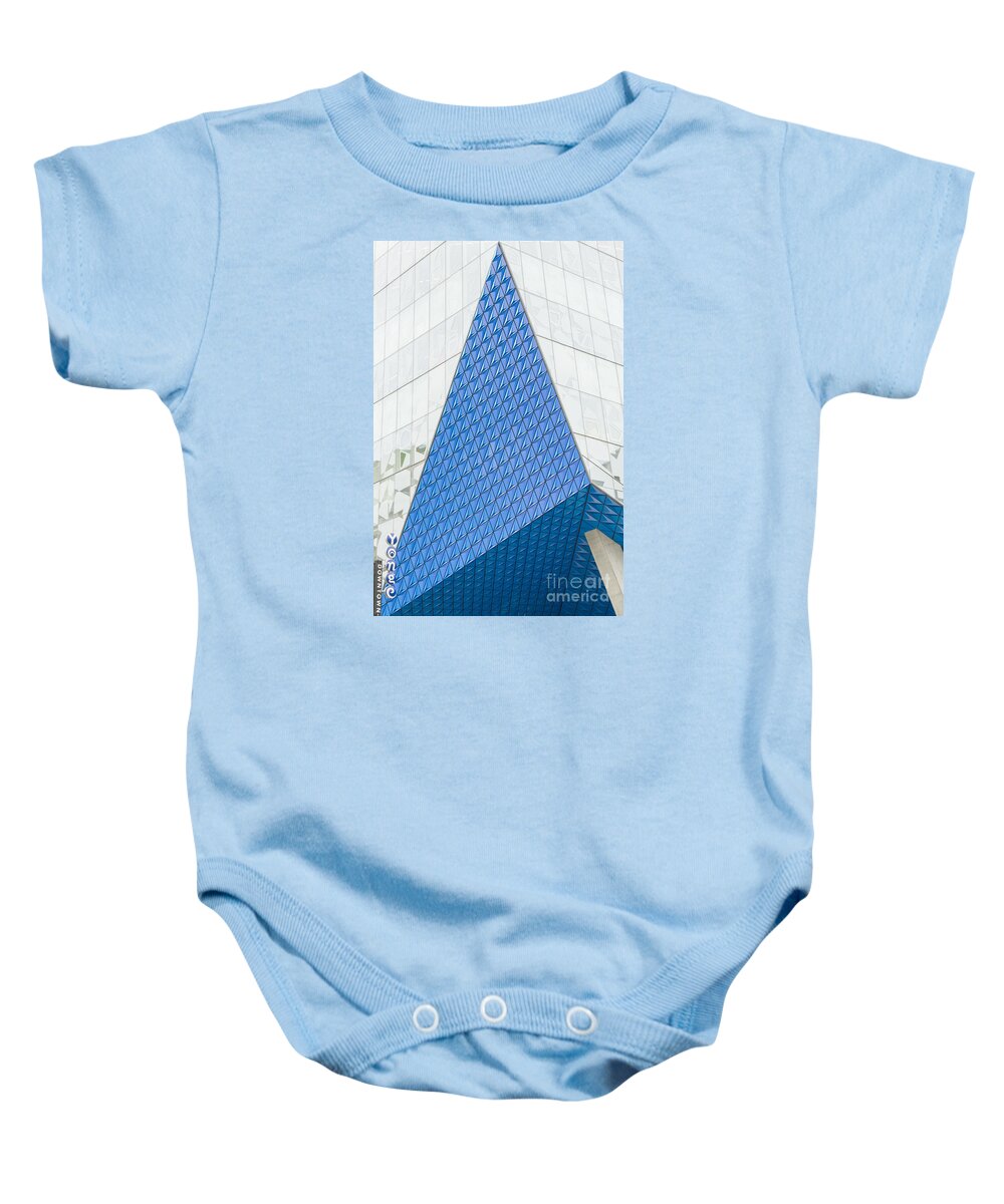 Reflections Baby Onesie featuring the photograph Cornerstone by Marilyn Cornwell