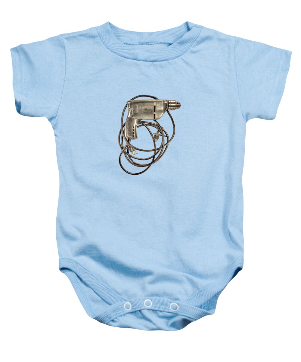 Antique Baby Onesie featuring the photograph Craftsman Drill Motor Back Side by YoPedro